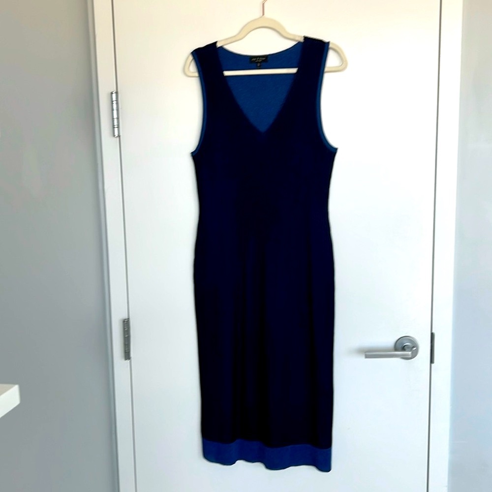 rag & bone Sleeveless Sheath Dress Navy & Cobalt Colorblock Size L